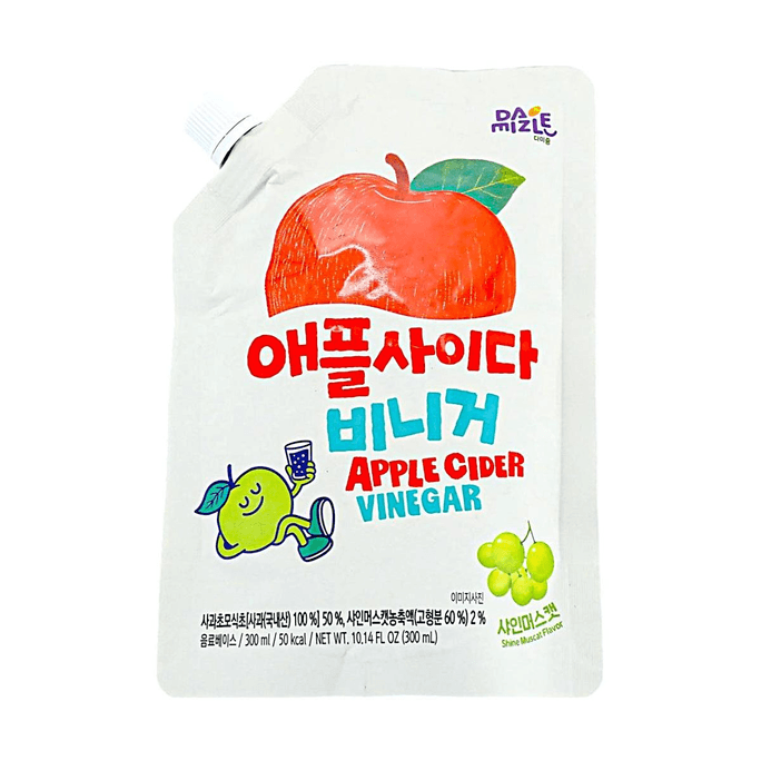 다미즐 사과식초 샤인머스캣, 10.14 fl oz [물에 희석 / 탄산수와 함께 / 샐러드 드레싱]