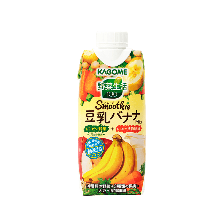 果物 LIFEBASE Vegetable Life100 Smoothie Soymilk Bananas Mix 330ml - Yami.com