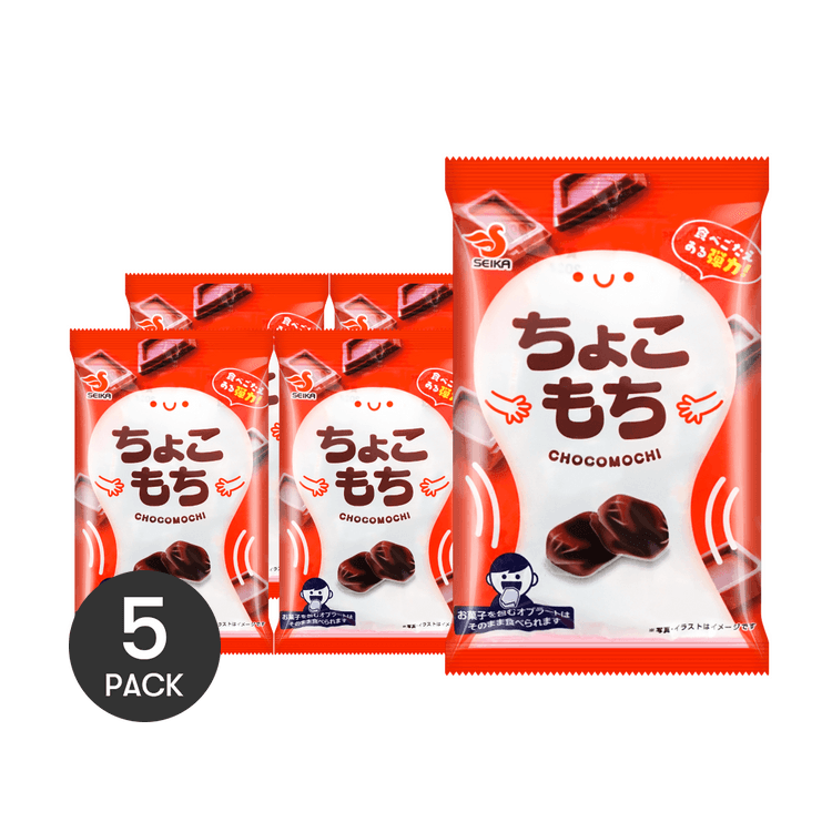 SEIKA FOODS Chocolate Mochi Soft Candy 1.23 oz *5【5 Packs】【Soft