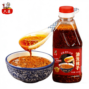 Liupo Chili Oil 1 Bottle 200g Sichuan Red Chili Oil Spicy Seasoning for Noodles and Dumplings