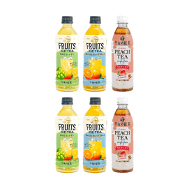 日本KIRIN麒麟 午后红茶 白葡萄柠檬红茶500ml*2+橙子葡萄柚红茶 500ml*2+蜜桃红茶 430ml*2【3种口味6瓶组合装】