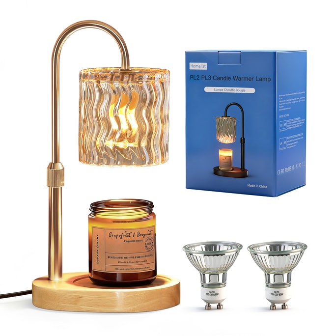 Vintage Gold Candle Warmer Lamp with Adjustable Height & Timer, Suitable as a Gift for Mothers, Female Relatives, or Sisters, 1 Pack