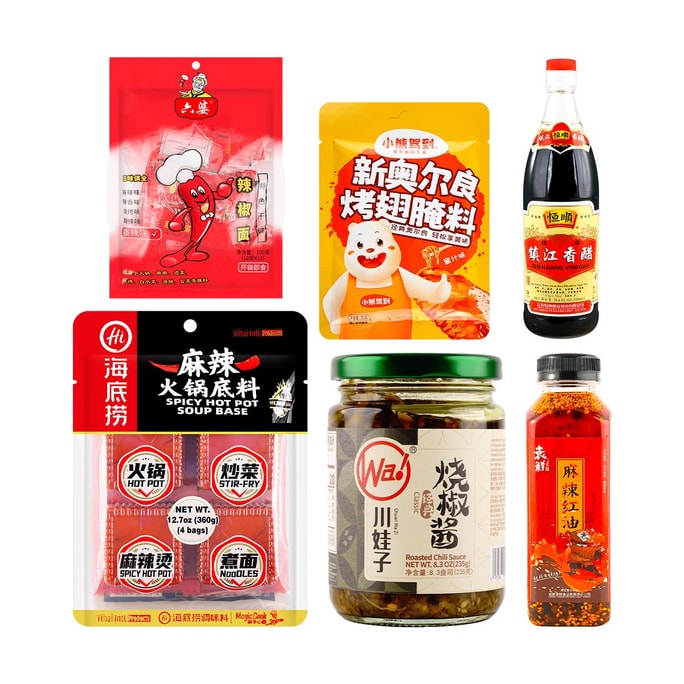 China's Best-Selling Seasoning Sauce Gift Pack , 6 Varieties 【Value Combo】【Back To School Limited Edition】