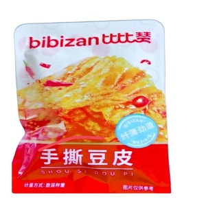 比比赞 手撕豆皮豆腐干香辣片辣皮辣条小零食品约10小包 118g *1包