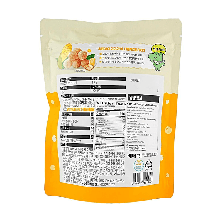콘볼, 더블 치즈, 0.88 oz *2【2팩】【무첨가 아기 간식】 4