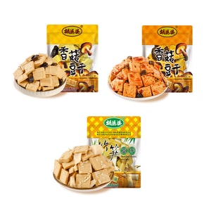 Spicy Sichuan Tofu with Real Mushrooms & Bamboo Shoots 150g(5Pack) - Non-Fried, High Protein, Chewy & Flavorful, Ready-to-Eat Snack