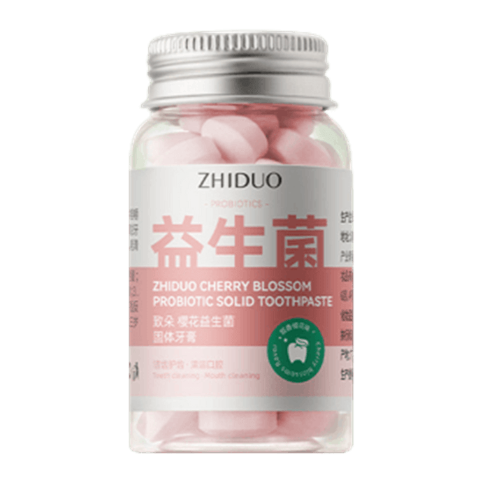 Fresh Breath Oral Care Portable Sakura Probiotic Solid Toothpaste 28.5g