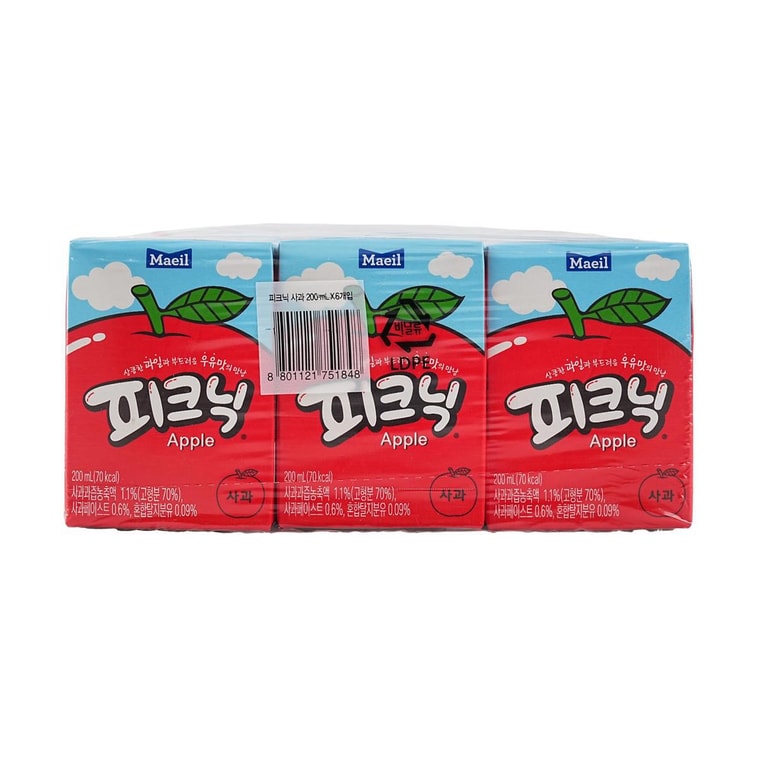 사과맛 음료, 6.76 fl oz (190ml) * 6개입 3