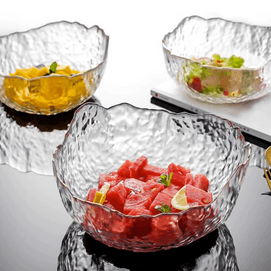 Gold-plated Glass Bowl Salad Bowl Fruit Bowl 650ml