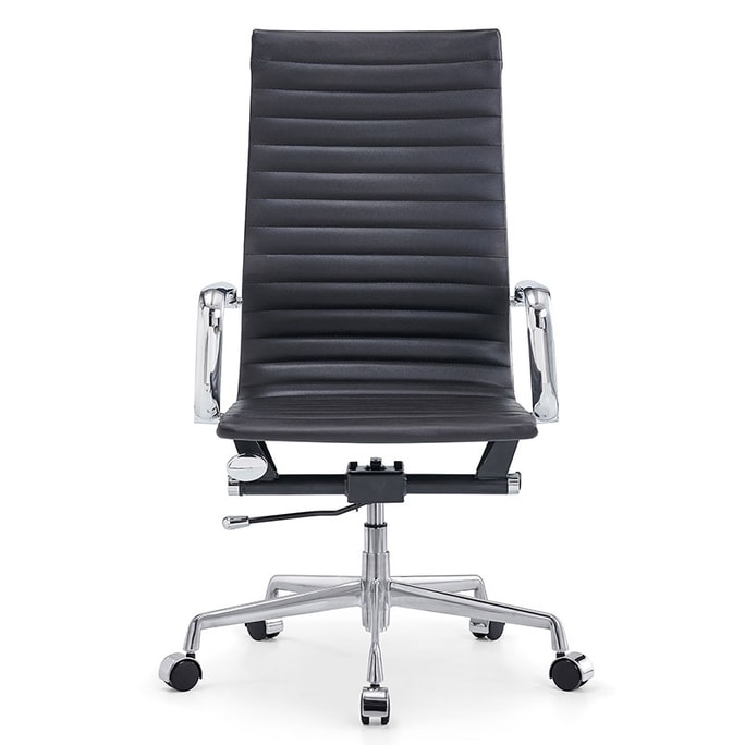 [Ready stock in the United States] LUXMOD light luxury computer chair black + silver gray chair body xi leather single s