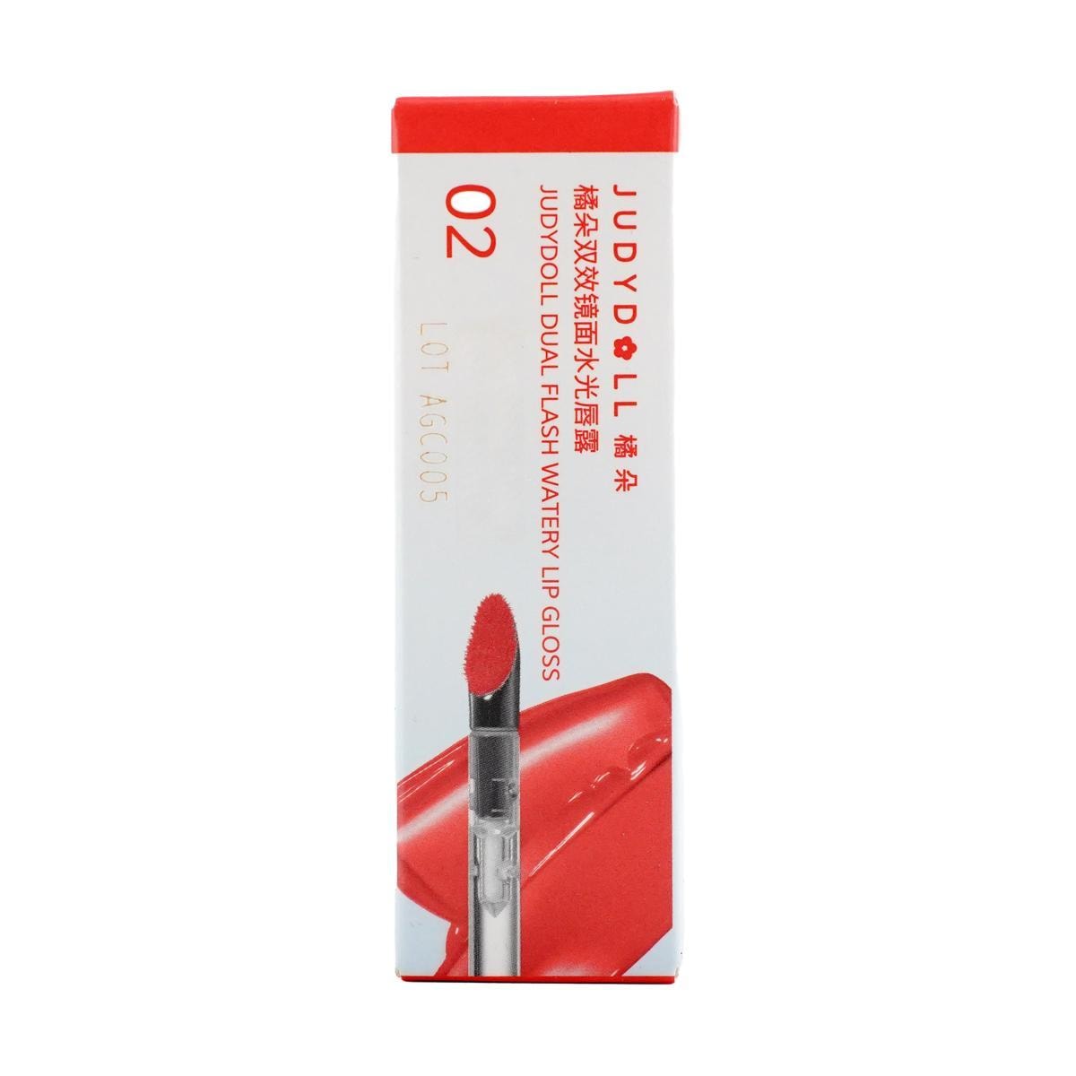 Judydoll Dual Flash Watery Lip Gloss, 0.08 oz. #02 Strawberry
