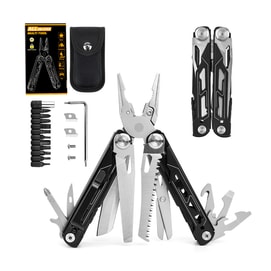 【中国直邮】 HSPM 16合1户外全钢折叠工具钳 野营装备EDC口袋工具 多功能钳