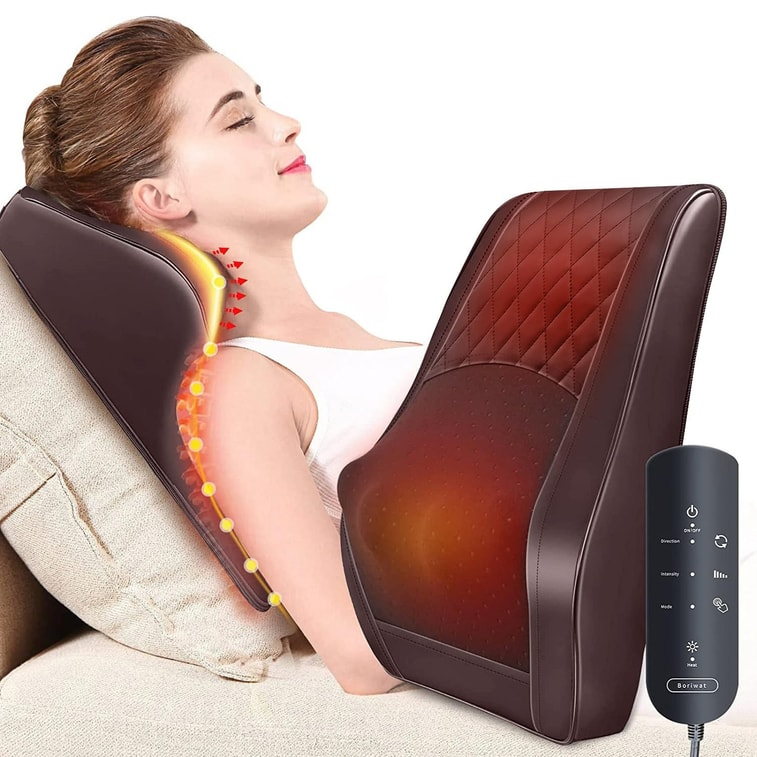 Back Massager Neck Massager with Heat, Shiatsu Massage Pillow for Pain Relief Massagers for Neck and Back, Shoulder, Leg, Christmas Gifts for Men Women Mom Dad, Stress Relax 6