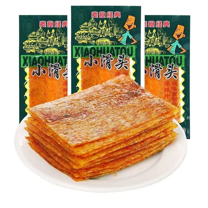 【中国直邮】 小滑头 小滑头麻辣面筋薄辣片辣条18g/袋 [小袋包装]