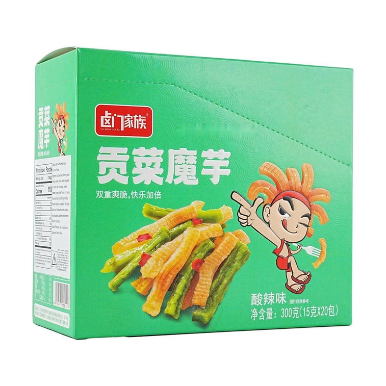 鹵門家族 貢菜蒟蒻 酸辣味15g*20包 一盒裝【雙倍脆爽快樂】【低卡解饞】 3