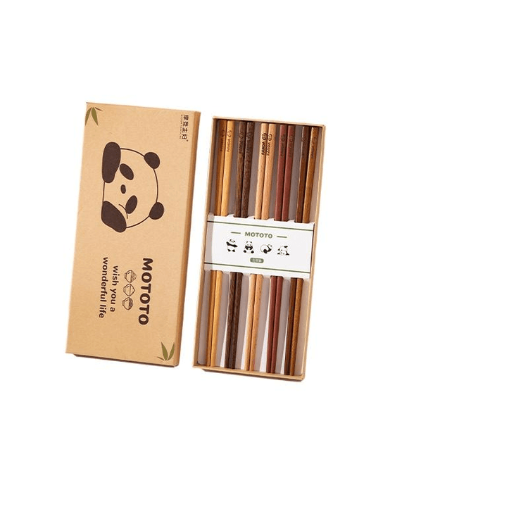 中国直送】モダン主婦手羽先木製箸 高級抗菌防カビ家庭用箸 パンダ