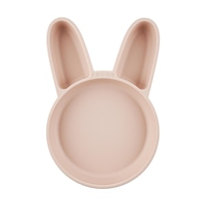 Baby Silicone Plate Feeding Plate Rabbit  Dreaming Pink 12.0 in x 7.9 in x 1.3 in