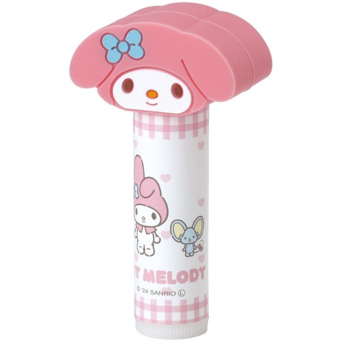 日本 SANRIO My Melody 卡通大头造型保湿润唇膏(蜜桃香) 1支