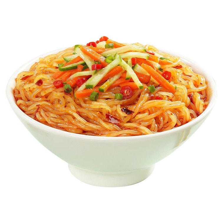 白家阿寛こんにゃく麺、乾燥麺、冷製こんにゃく麺、冷製皮麺、173g×1袋、インスタント麺、クイックヌードル [スパイシー甘酸っぱい味] [低脂肪、低カロリー、減量食代替品] 8
