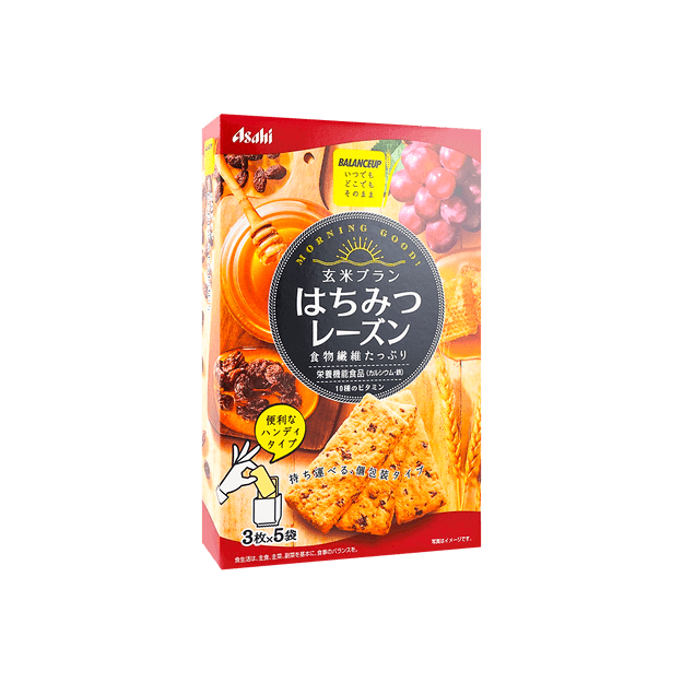 商品详情 - 【健康食品系列】日本ASAHI朝日 葡萄干蜂蜜谷物健康饼干15pc - image  0