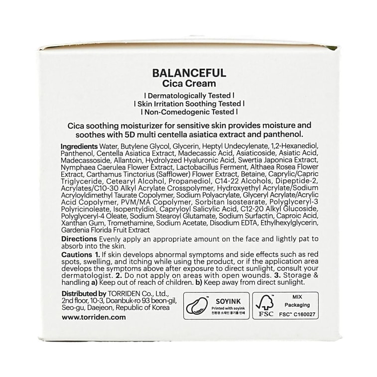 Balanceful Cica Cream Soothing and Nourishing Moisturizer 2.82 oz  9