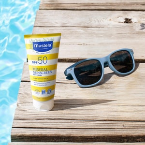 法国MUSTELA妙思乐 儿童物理防晒乳 SPF50 100ml 全家适用