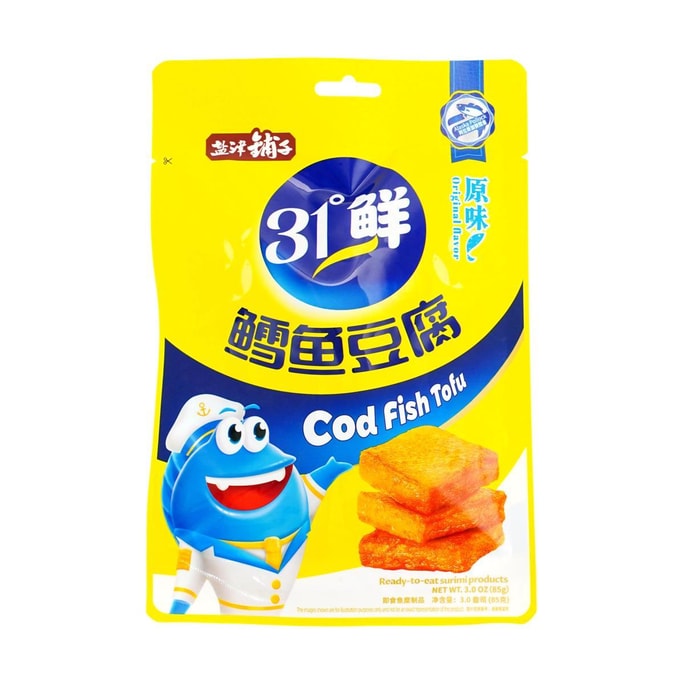 Fresh Cod Fish Tofu Original Flavor ,3oz【High-Protein Snacks】