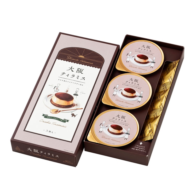 Kobe Pudding Osaka Tiramisu Flavor 3 pieces - Yami.com