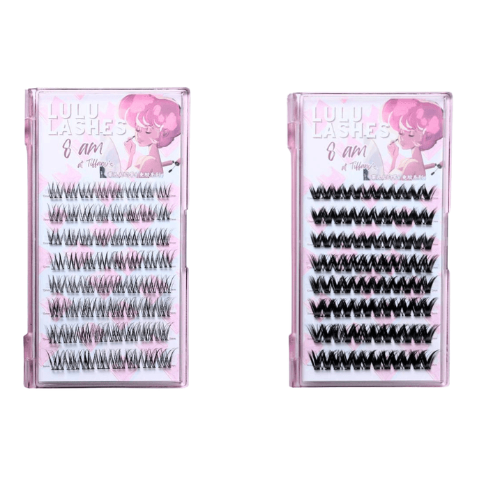 112Pcs Gift Set - Glue-Free Eyelashes D-Curl 8AM at Tiffiany's 2 styles Natural High-end Good for Work/School Lashes
