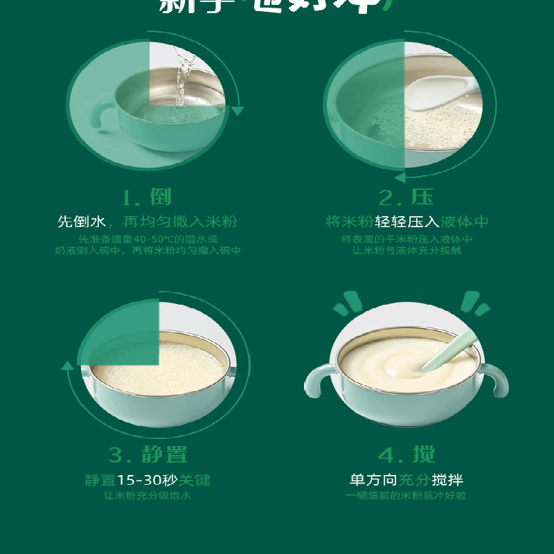 【中国直邮】 英氏 婴儿高铁米粉 试用装英式米粉试吃30g/盒