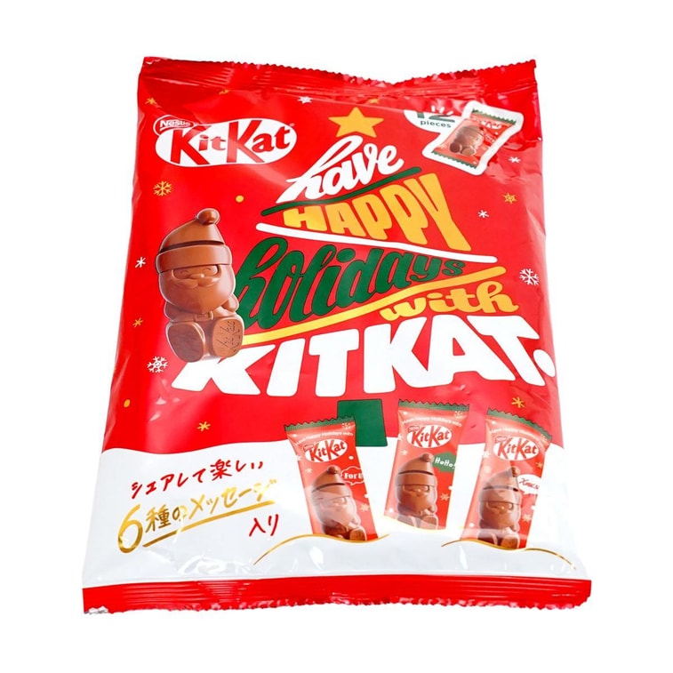 KitKat Santa Chocolate Wafer Biscuit,Share Bag, 12 Piece【Holiday Limited】 4