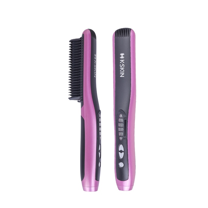 Straightening Brush No Hair Damage 2-in-1 Straight & Curl for Short Hair with Inward Curl KD388C 1 Pcs
