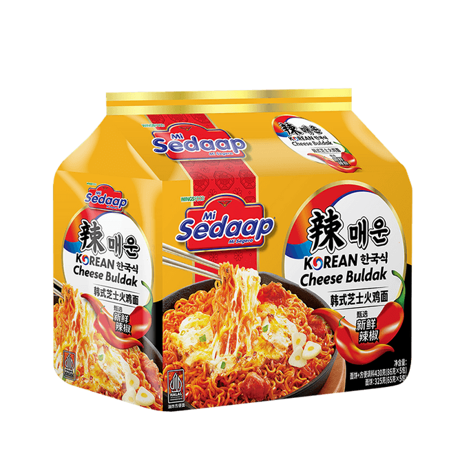 【中国直邮】 印度尼西亚 SEDAAP 辉英喜达印尼捞面进口干拌面方便面捞面速泡面炸鸡风味拌面86g*5包