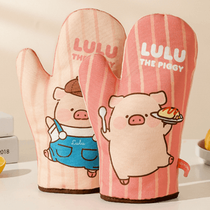 lulu Pig Co-branded Baking Gloves Anti-scalding Heat-insulated Gloves One Pair Dry Rice Pig