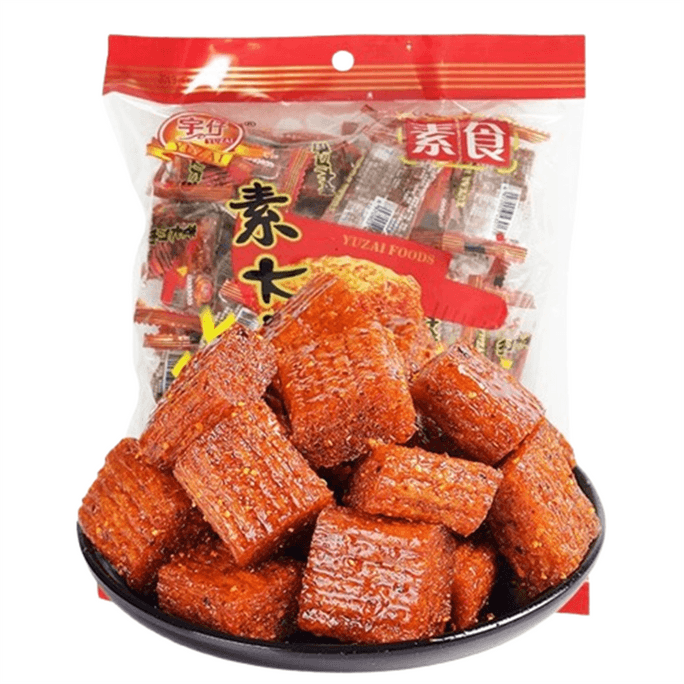 【中国からの直送】Yuzai ベジタリアン肉 スパイシーストリップ スパイシーベジタリアン肉 子供の頃懐かしいネットセレブスナック スナック レジャー食品 ギフトパック 212g/袋 約35小パック