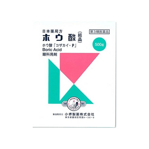 [일본 직배송] 일본 약전 수록 붕산 500g. 솜뭉치를 붕산에 적셔 눈 주위를 닦아주세요.
