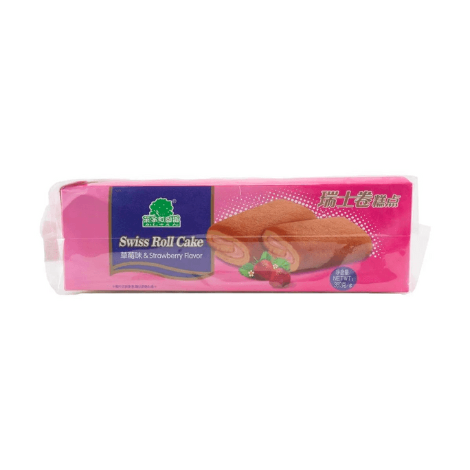 台湾菓子町园道 瑞士卷小蛋糕 早餐面包 草莓味 360g