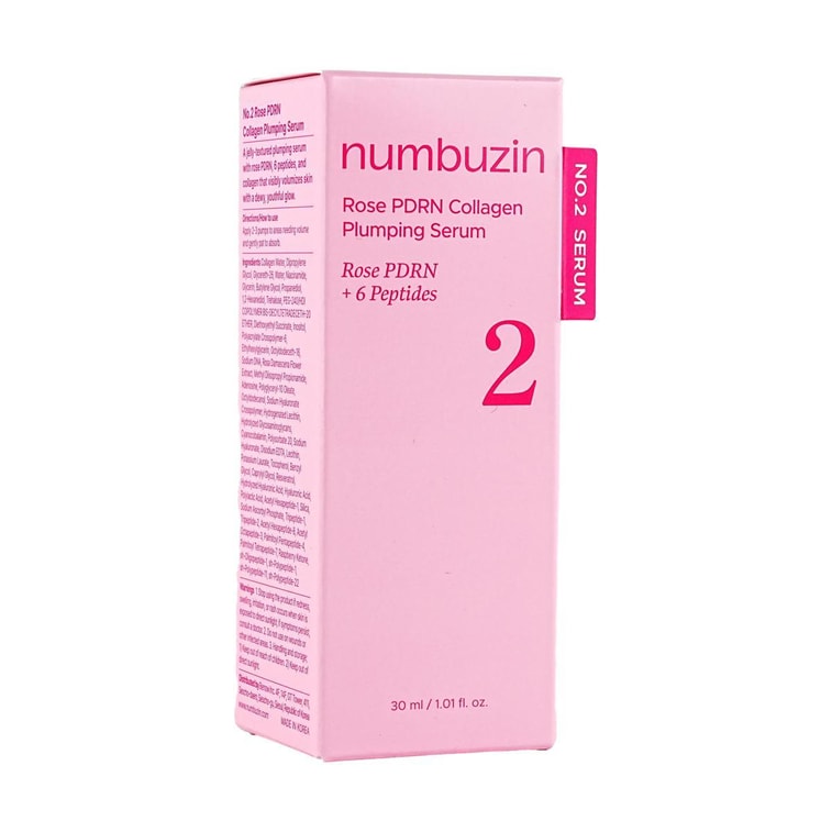 韩国NUMBUZIN No.2号玫瑰PDRN胶原充盈精华 30ml 改善松弛凹陷 提亮水光肌 饱满弹润 温和低刺激 3