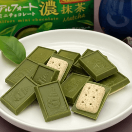 日本BOURBON 波路梦 ALFORT帆船 迷你巧克力夹心饼干 浓抹茶味 60g