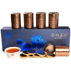Anhua Ming Pian Mingshi Mini Canister Dark Tea Flakes Master Crafted 240g