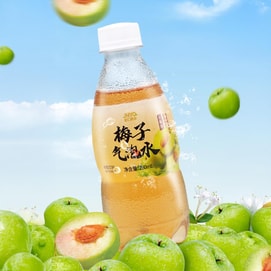 金匯源泉 梅子氣泡水 酸梅汁碳酸飲料 280ml*6瓶【0脂】【清香梅果萃取 清爽解膩】