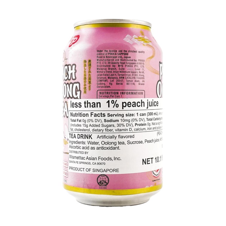 新加坡POKKA 水蜜桃乌龙茶 300ml 13