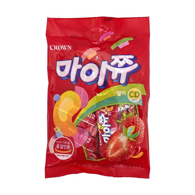 韓國 CROWN Chewsome 糖果 草莓口味 92g