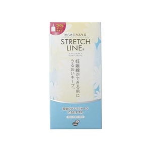 [일본 직배송] PIP STRETCH LINE 임산부 튼살, 비만자국 예방 마사지 크림 프레스 펌프 260g