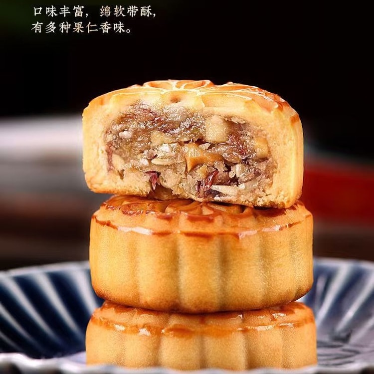 中国直送】道香村五菫月餅（あんかけ）400g×1袋（計5個入り） - Yami