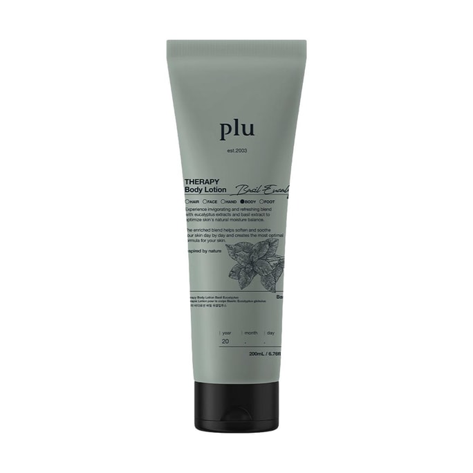 韓國PLU 香氛身體保濕乳液 200ml #羅勒尤加利 療癒潤膚露