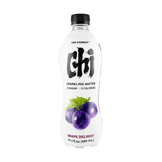 Genki FOREST Grape Delight Soda Sparkling Water, 0 Calorie 0 Sugar Water Drink, 16.23fl oz