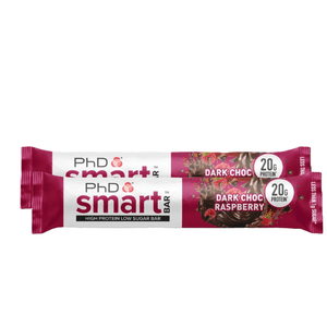 [홍콩 직배송] 영국 PhD 초콜릿 크랜베리 ​​프로틴 바 64g x 2개입, 스마트 초이스 웨이 프로틴 바, 케토 친화적 무설탕 식사 대용 간식