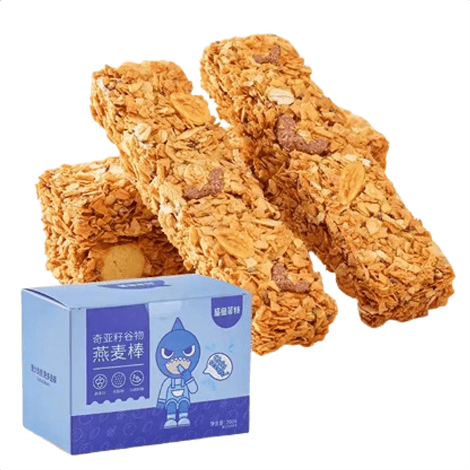 Meal replacement oat cereal satiety and hunger relief sugar-free chia seed-flavored protein bars 200g per box