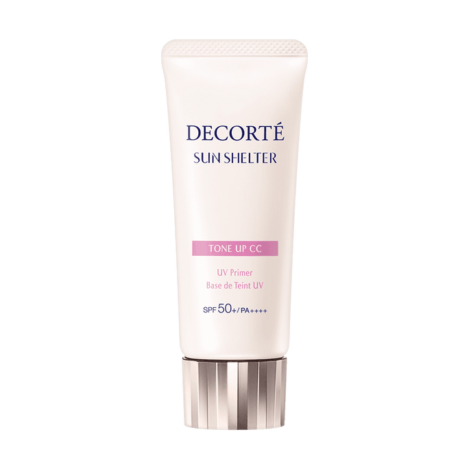 COSME Sun Shelter Tone up CC UV Primer - Base de Teint UV with Collagen and Extracts from Seaweed and White Jellyfish -